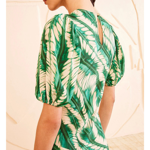 Ulla Johnson Ines Silk Dress Acacia Green US 4 - Picture 3 of 10